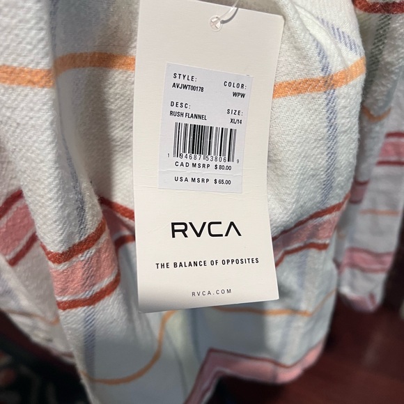 RVCA women’s flannel - Picture 3 of 3